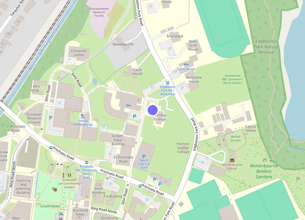 Map: Edgbaston Park Hotel Birmingham